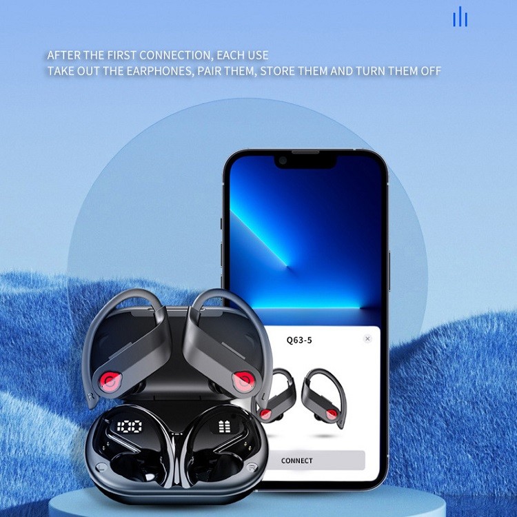 BT5.3 IPX7 Q63 Wholesale Earphones Waterproof Wireless Earbuds Christmas Gift Set For Women Gift Christmas