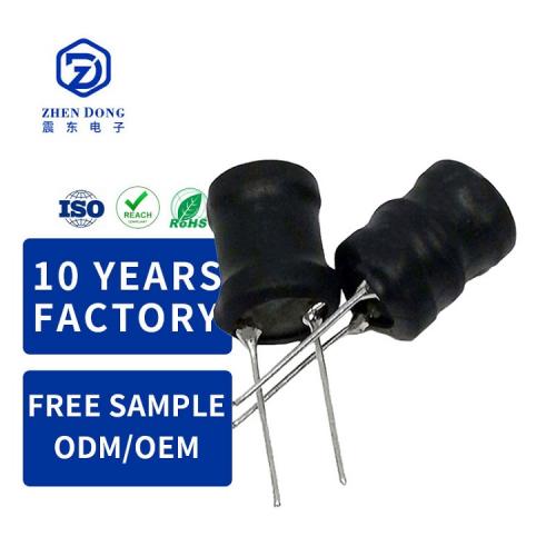 Cheap Radial Lead Power Inductor 0810 8*10mm 3.3uh to 10mh 0.2mm Copper Wire Drum Inductor