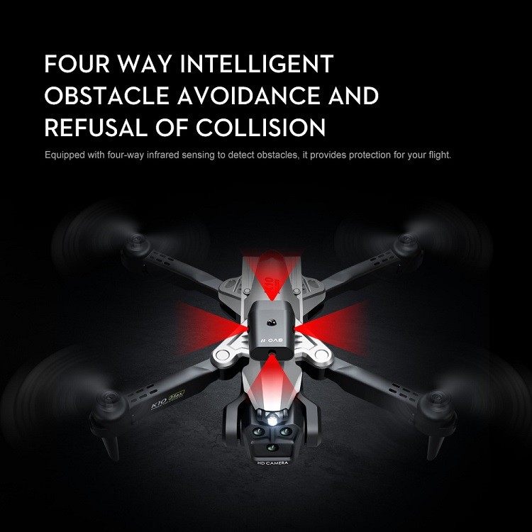 K10 MAX 4K Triple Camera Drone Accessories Obstacle Avoidance RC Airplane Optical Flow Hovering Drone 4K Camera