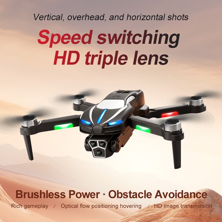 M2 Beginner Drone 3 Camera Optical Flow Positioning Obstacle Avoidance RC Quadcopter Toy Foldable Wifi FPV 150M Drone