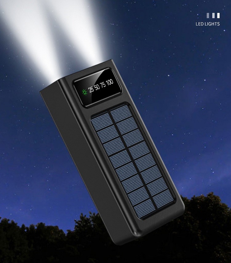 Multi-function Portable 10000Mah 20000Mah 30000Mah Mobile Power Battery Charger Solar Power Bank