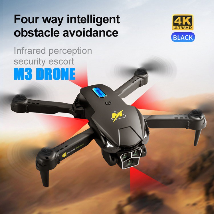 New M3 Drone 4K Professional Triple Camera 4K WIFI Obstacle Avoidance Six Axis Folding RC Drone