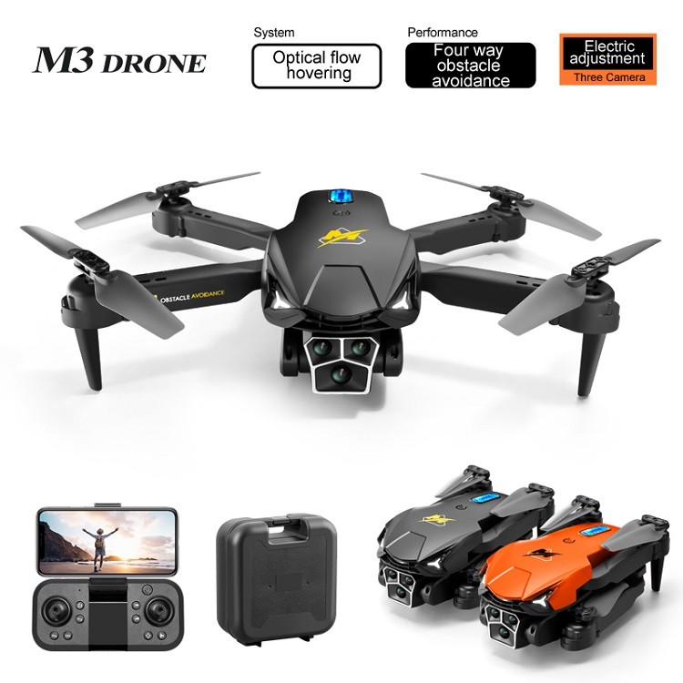 New M3 Drone 4K Professional Triple Camera 4K WIFI Obstacle Avoidance Six Axis Folding RC Drone