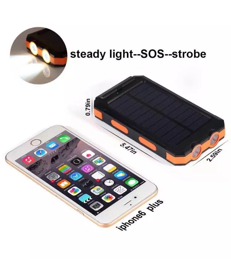 PB555 Outdoor Solar Slim Power Bank 12000mAh Promotional Gifts