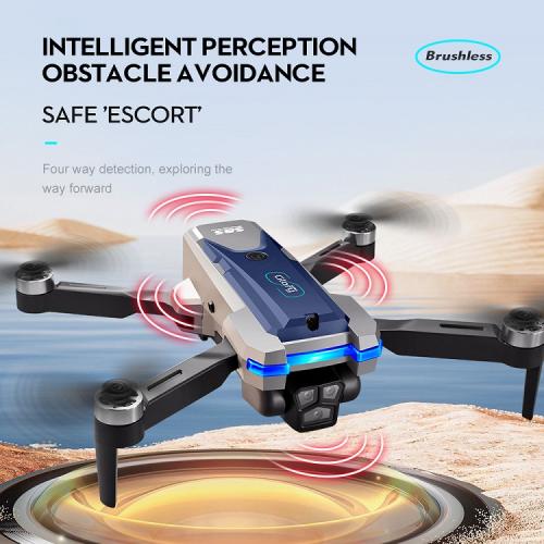 S8S RC Drone 4K 480P Mini 2.4G WIFI Optical Flow 3 HD Camera Obstacle Avoidance Brushless Drone with Dual Camera Toy Drones