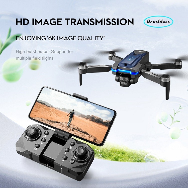 S8S RC Drone 4K 480P Mini 2.4G WIFI Optical Flow 3 HD Camera Obstacle Avoidance Brushless Drone with Dual Camera Toy Drones